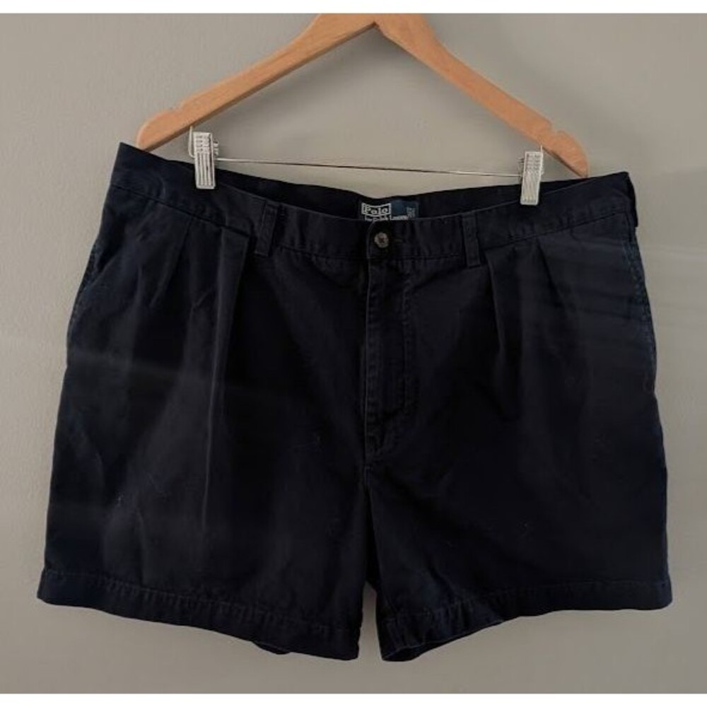 Vintage Polo by Ralph Lauren Andrew Short Navy Cotton Chino Shorts Size 40